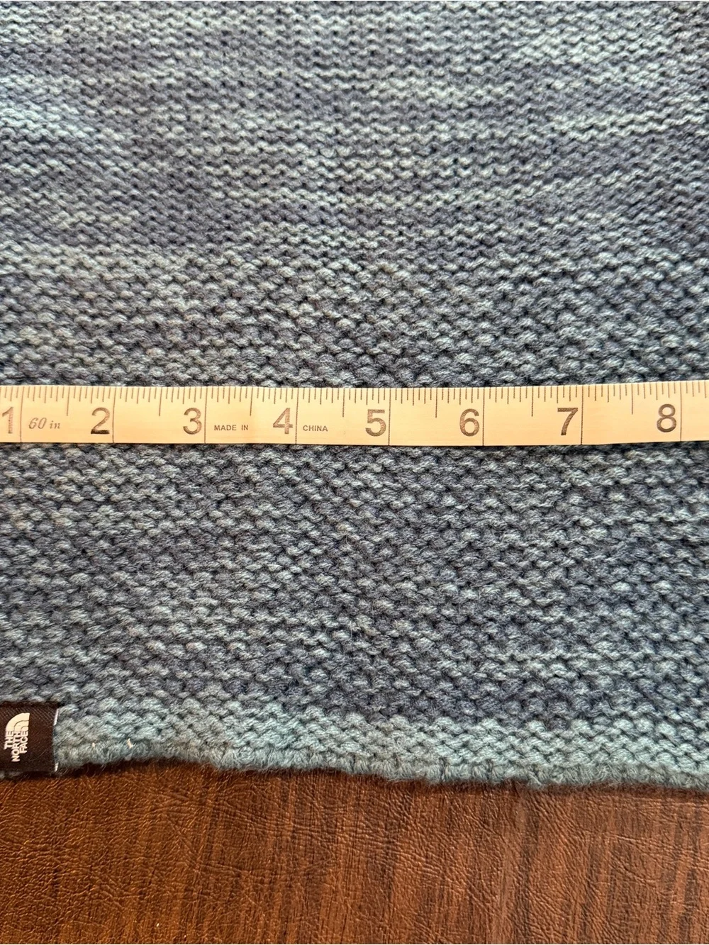 The North Face Scarf Blue Knit One Size